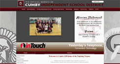 Desktop Screenshot of cumbyisd.net