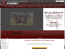 Tablet Screenshot of cumbyisd.net